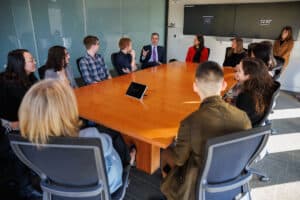 Rhode Center Fellows with Nora and David Engstrom
